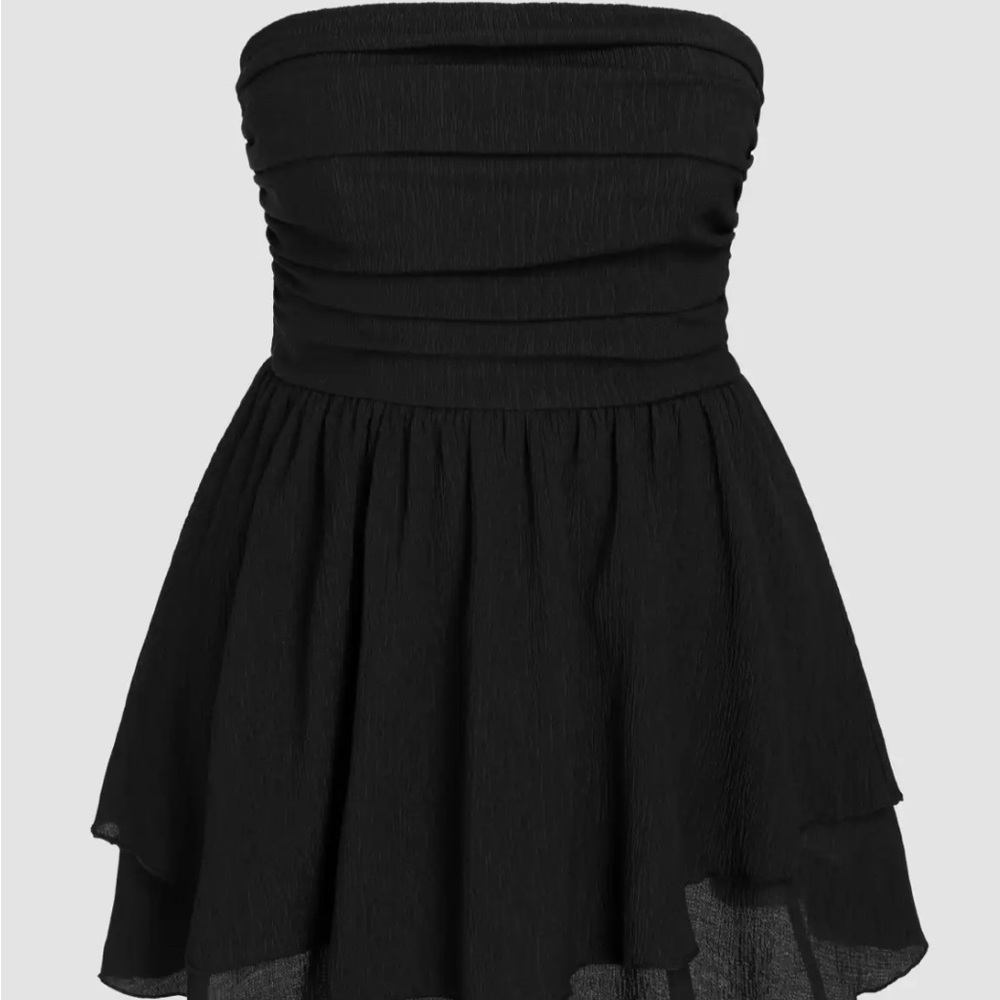 Cider Black Strapless Dress